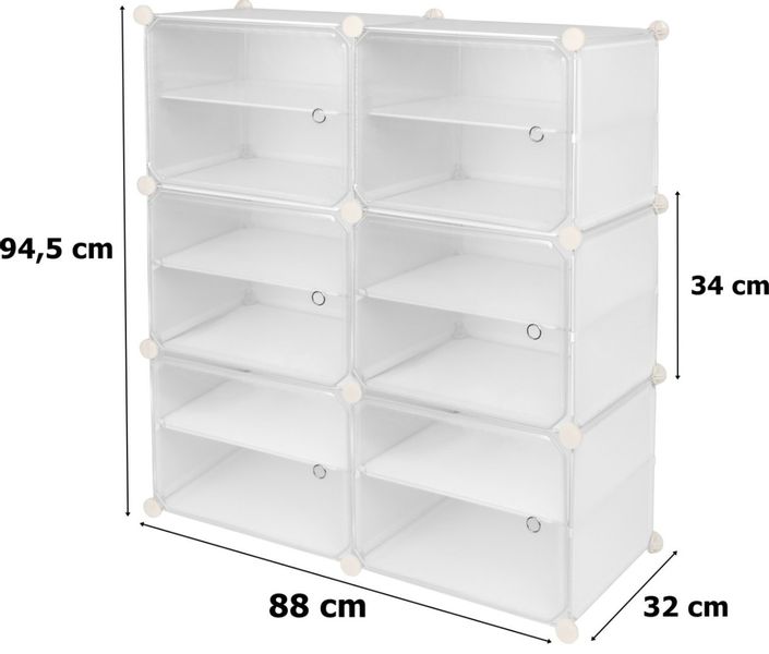 Szafka modułowa na buty PETRA biała zdjęcie 2