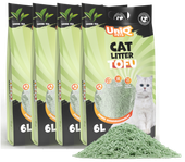 Żwirek tofu zielona herbata ekologiczny 10kg UniQ Pets 4x2,5kg