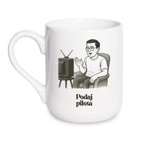 KUBEK "PODAJ PILOTA" Wzór - Elegant Coffee 330 ml