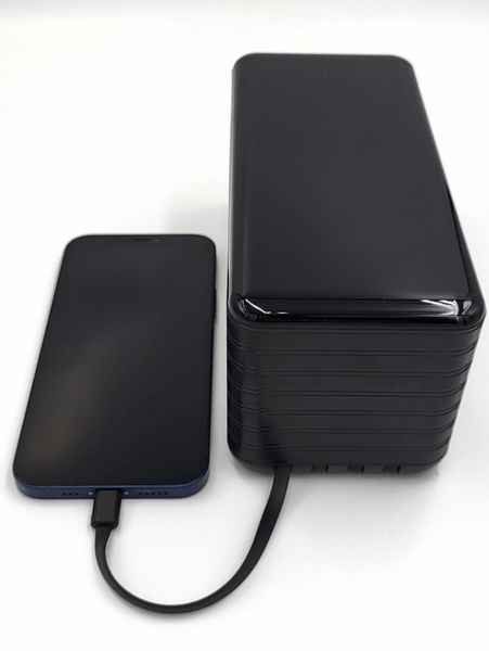 POWERBANK 80000mAh USB C IPHONE MICRO KABLE QUICK CHARGE PATONA CZARNY zdjęcie 4