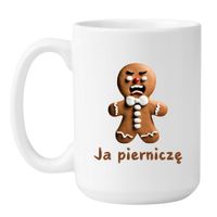 KUBEK "JA PIERNICZĘ" Wzór - Duży Biały 450 ml