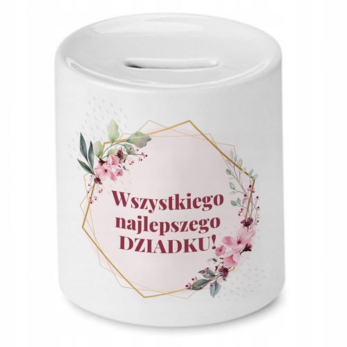 Skarbonka Dzień Dziadka Wszystkiego Najlepszego Z Nadrukiem Ze Zdjęciem na Arena.pl