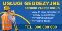 BANER OCZKA reklamowy 100x50 cm różne wzory USŁUGI GEODEZYJNE Twoja Reklama