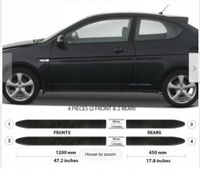 Hyundai ACCENT 06-11 Listwy CZARNE Boczne Drzwi