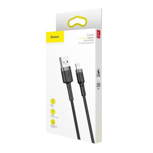 kabel lightning usb baseus cafule 2,4a 1m (szaro-czarny) na Arena.pl