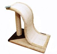 Funkcjonalny drapak sizalowy w kształcie fali dla kota - Yarro 35x25x34cm