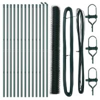 Ogrodzenie z słupkami Zielony 1.6 x 25 m Stal pokryta PCV