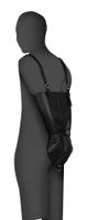 zip up full sleeve arm restraint   black