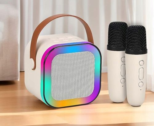Bezprzewodowy Zestaw Do Karaoke Dla Dzieci Bluetooth Głośnik + 2 mikrofony na Arena.pl