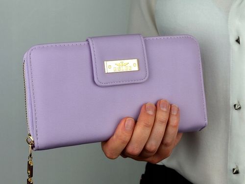 PORTFEL DAMSKI DUŻY TOREBKA NA ZAMEK PODWÓJNY MODNY ORGANIZER SUWAK STYLOWY na Arena.pl