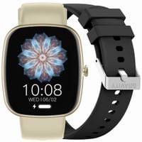 Smartwatch Damski GRAVITY GT18-7 Beżowy Pasek Silikonowy + Czarny Pasek
