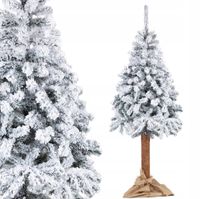 CHOINKA SZTUCZNA NA PNIU ŚWIERK 220 cm GĘSTA JAK ŻYWA ŚNIEŻONA + GRATIS