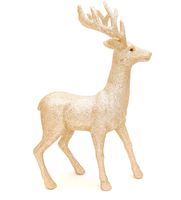 RENIFER BROKATOWY JELONEK 45 cm DUŻY ZŁOTY