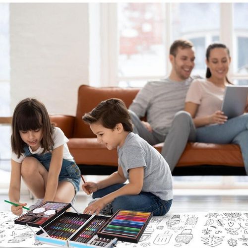 ZESTAW ARTYSTYCZNY PLASTYCZNY KREATYWNY DO MALOWANIA DLA DZIECKA WALIZKA na Arena.pl