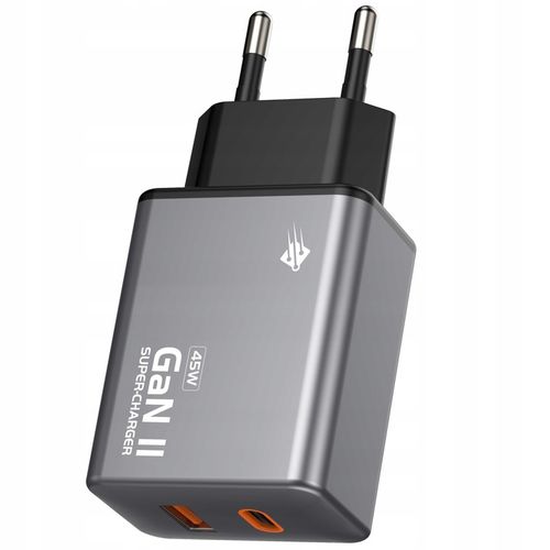 Szybka ładowarka sieciowa GaN II 45W 3A QC 3.0 1x USB C + 1x USB A na Arena.pl