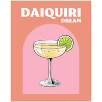 2 x Plakat 50x40 Daiquiri pastelowe kulinaria coctails koktajle do baru dri