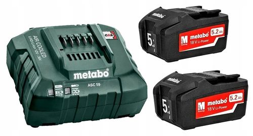 METABO AKUMULATOR 18V 5,2Ah x2 + ŁADOWARKA na Arena.pl