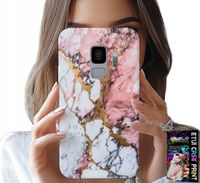 ETUI DO SAMSUNG GALAXY S9 - RÓŻOWO BIAŁY MARMUREK, KAMIENNE WZORY