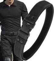 Pasek militarny Pas taktyczny parciany wojskowy SURVIVAL H103_Czarny