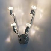 LAMPA SUFITOWA KUCHENNA KĄT REGULOWANY SPOT KINKIET SREBRNA ELFELAND