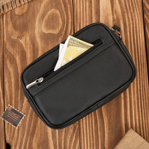 saszetka męska skórzana do ręki czarna pojemna klasyczna abruzzo abr-29 na Arena.pl