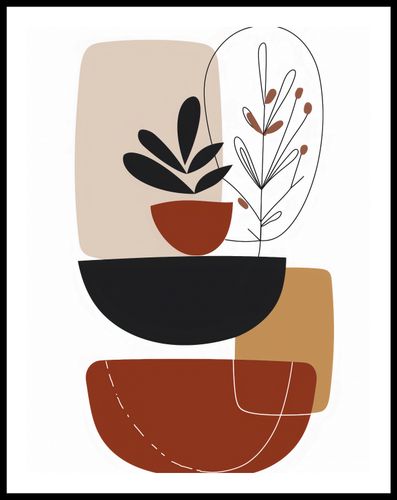 Plakat 50x65cm Botaniczna Abstrakcja na Arena.pl