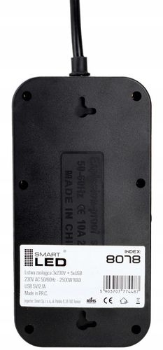 Przedłużacz Listwa Zasilająca Siec 2 M 3 Gniazda 230V + 5X USB na Arena.pl