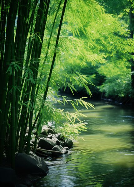 Plakat 50x70cm Spokój Bambusów zdjęcie 1