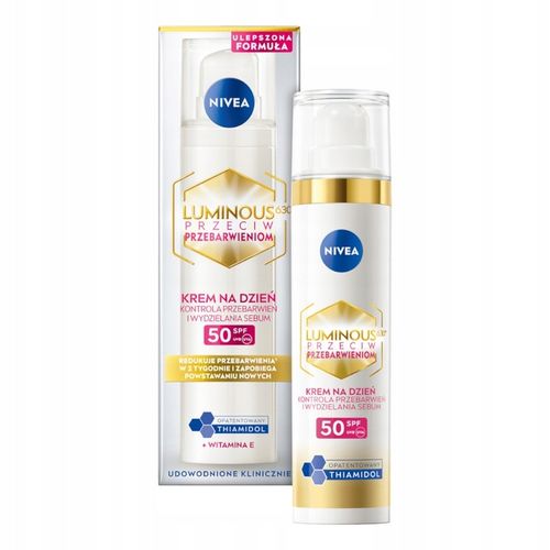 NIVEA LUMINOUS Krem do twarzy kwas hialuronowy i SPF50 zestaw dzień+ noc na Arena.pl