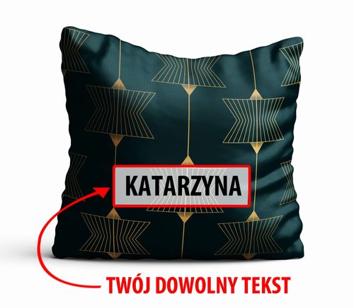 Poduszka Dekoracyjna GEOMETRYCZNA z Twoim napisem G21 na Arena.pl