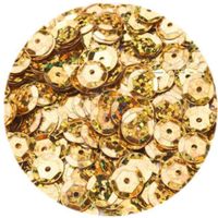 CEKINY BŁYSZCZĄCE HOLOGRAFICZNE 6 MM H40 ZŁOTE BREWIS