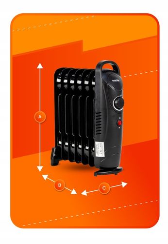 GRZEJNIK ELEKTRYCZNY 700 WATT OLEJOWY 7 ŻEBEREK TERMOSTAT ŻEBERKOWY OLEJAK na Arena.pl