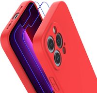 Etui Losvick iPhone 13 Pro z 2x hartowanym szkłem ochronnym  czerwone