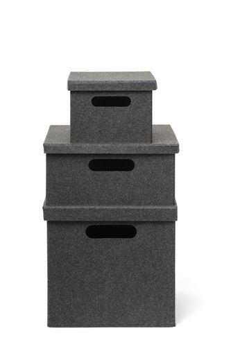 Organizer pojemnik pudełko do przechowywania vega z pokrywką ciemny szary na Arena.pl