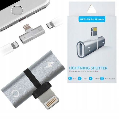 ADAPTER 2x LIGHTNING SŁUCHAJ ŁADUJ 2W1 do iPhone na Arena.pl