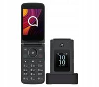 Telefon komórkowy z klapką TCL onetouch 4043 Dwa ekrany 4G VoLTE SOS Szary