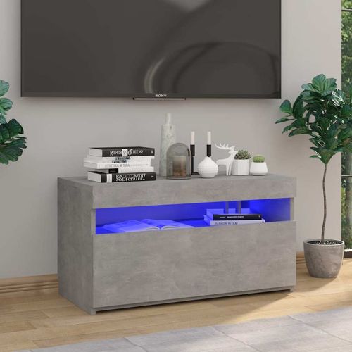 Szafka pod TV z oświetleniem LED, szarość betonu, 75x35x40 cm na Arena.pl