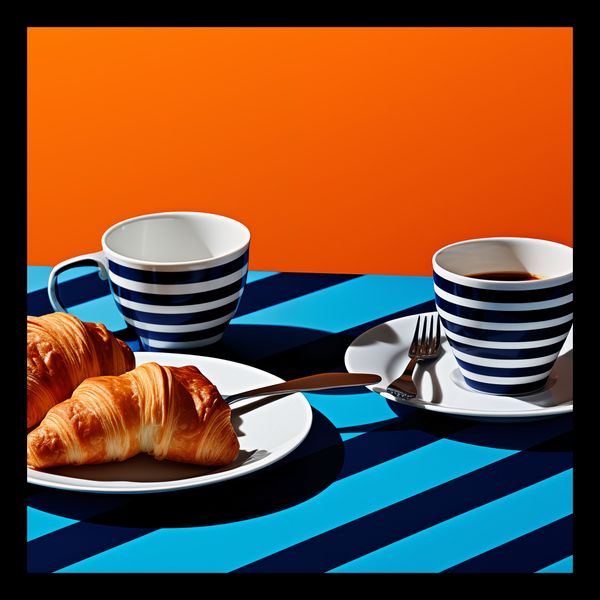 Plakat 30x30cm Croissanty zdjęcie 2