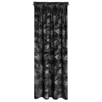 Zasłona Stella 140X300 czarna welwetowa na taśmie ze srebrnym wzorem
