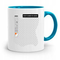 Kubek Błękitny Dla Grafika Pusty Kubek Po Kawie Z Nadrukiem Ze Zdjęciem