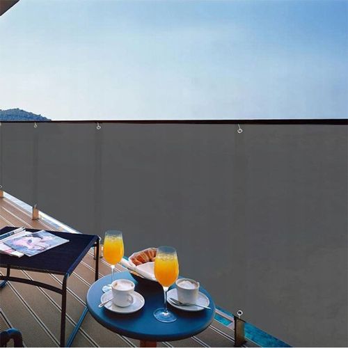 OSŁONA NA BALKON 97% SZARA NA TARAS PŁOT MATA BALKONOWA Z OKUCIAMI na Arena.pl