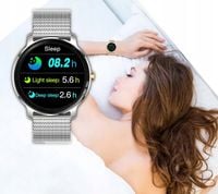 Zegarek damski RUBICON SMARTWATCH CZARNY SMS MUZYKA KROKI