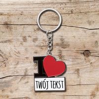 Brelok do kluczy - I❤️... z Twoim nadrukiem