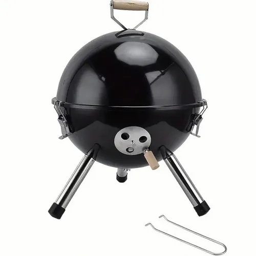 GRILL KOPUŁOWY OGRODOWY ZAMYKANY GRIL Z POKRYWKĄ WĘGLOWY BRYKIET OKRĄGŁY na Arena.pl