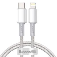 Kabel Baseus USB-C Lightning 20W PD Szybkie Ładowanie iPhone 1m Biały