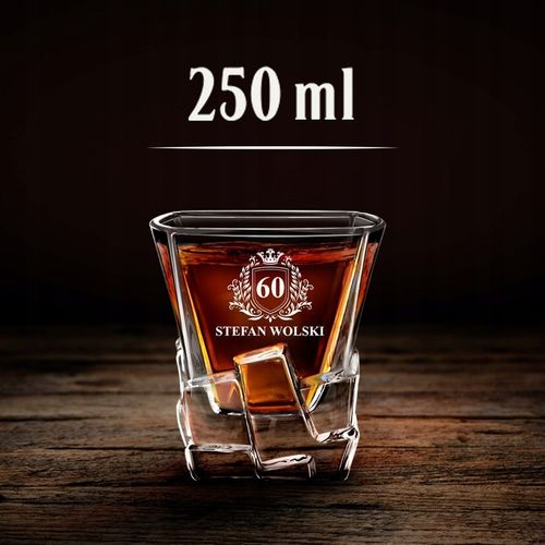 Zestaw Karafka 6 Szklanek do Whisky z Grawerem Prezent dla Faceta Urodziny na Arena.pl