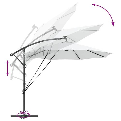 Parasol banana na wysięgniku piaskowy 294 x 294 x 248 cm na Arena.pl