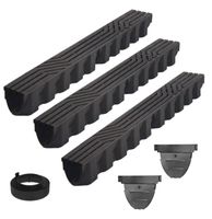 Odpływ liniowy do Garażu 3m x96x87mm do 1,5 Tony SLIM Kratka Czarna Z