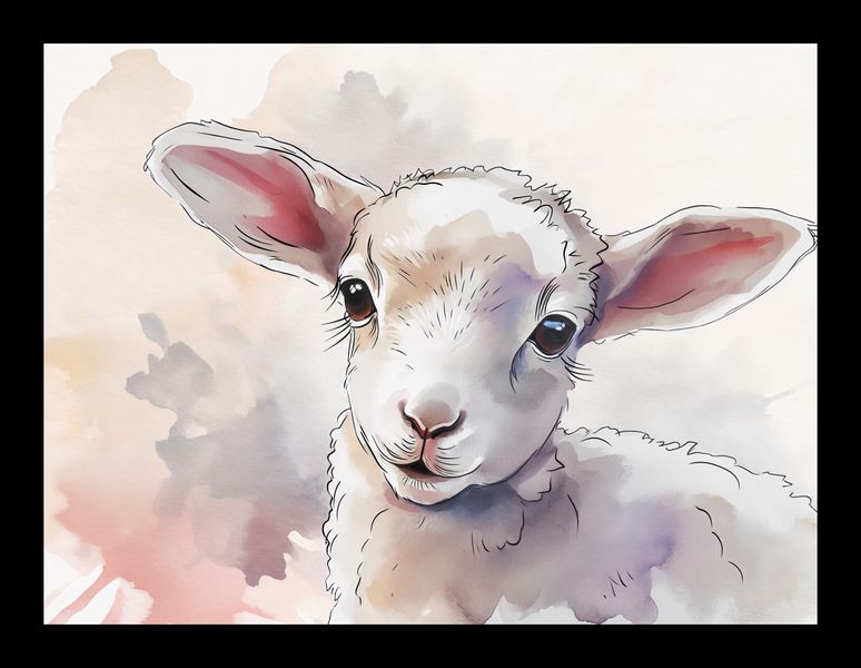 Plakat 20x15cm Mała Owieczka zdjęcie 2