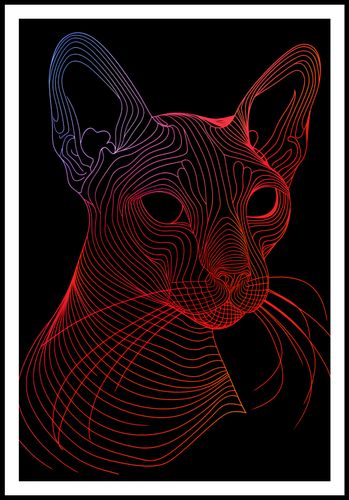 Plakat 68x101cm Cyfrowa Kocica na Arena.pl